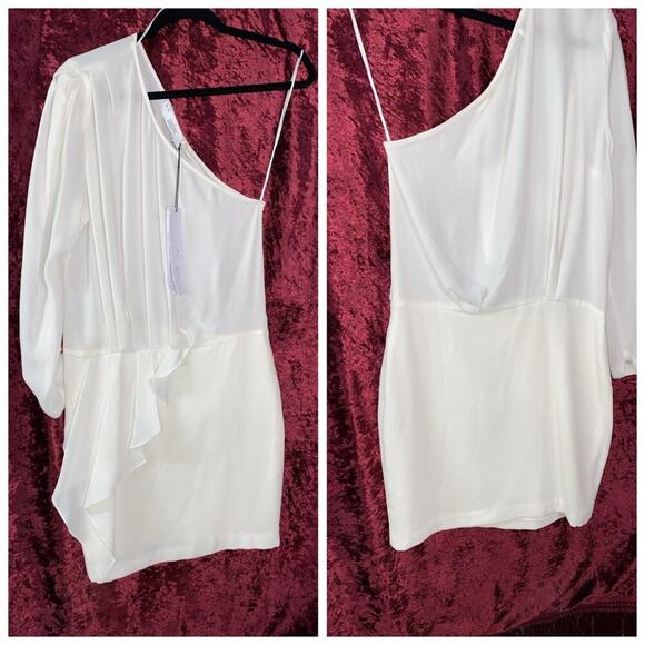 IRO White One Shoulder Dress - Picture 2 of 7